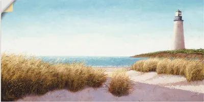 Produktbild von ARTland Wandbild, selbstklebend Leuchtturm am Meer Größe: 150x75 cm
