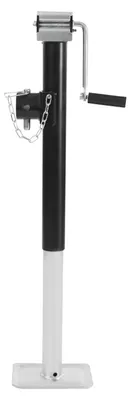 Productafbeelding van Steunwiel voor caravan/aanhanger - Aanhangwagensteun met wiel - Draagvermogen: 2,27 ton - Hoogte: 57–94 cm - Hefhoogte: 38 cm - Zwaarstaal - Zwart