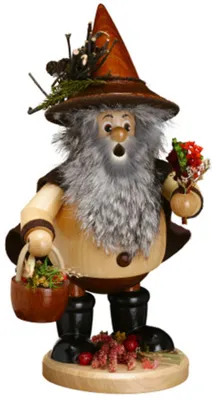 Produktbild von DWU Räuchermann Kräutersammler natur - Höhe: ca. 25 cm - Handarbeit aus dem Erzgebirge