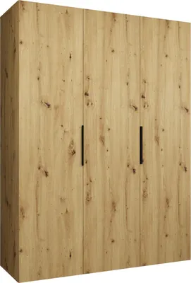 Produktbild von MEBLE KRYSPOL, Kleiderschrank, Schrank 150 cmx202x52, Artisan Eiche, Schwarz