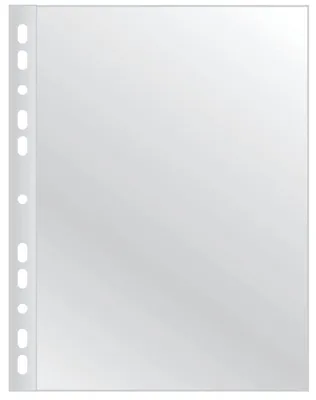 Zdjęcie produktu dla Q-Connect KF11189: Ochraniacze na broszury/przezroczyste folie A4 - 50 sztuk, wzmocnione