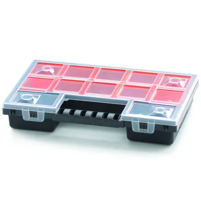 Produktbild von Organizer Sortimentskasten Sammelbox Kunststoff  287 x 186 x 50 mm Kleinteilefächer individuel bis 12 Boxen
