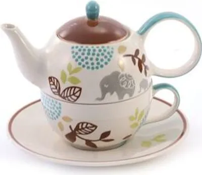 Produktbild von Tea for one Set "Ole" Keramik, 4-teilig Kanne: 0,4 l, Tasse: 0,2 l