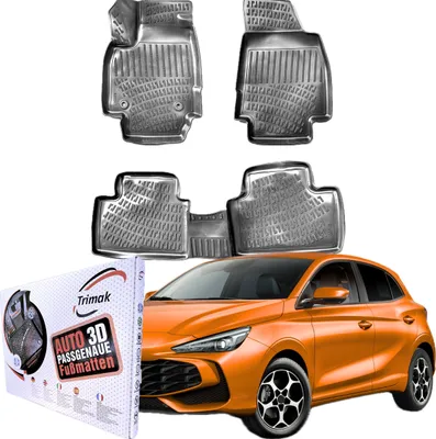 Produktbild von Trimak Autofußmatten kompatibel mit MG 3 Auto Allwetter Gummimatten
