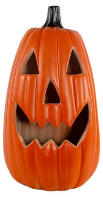 Produktbild von Riesengroßer Ovaler Halloween Kürbis mit LED Beleuchtung 55 cm, KI-generiertes Bild