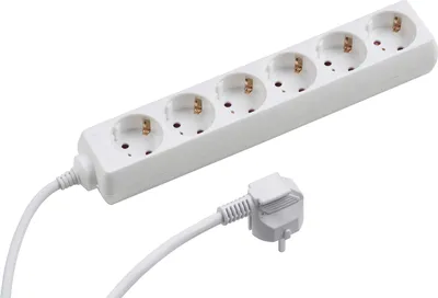Produktbild von Meister Steckdosenleiste 6-fach - 1,4 m Kabel - weiß - Kunststoffleitung - IP20
