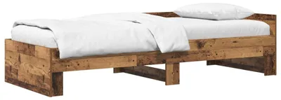 Productafbeelding van vidaXL Bedframe met hoofdeinde, gerecycled hout, 80 x 200 cm, houtvezel