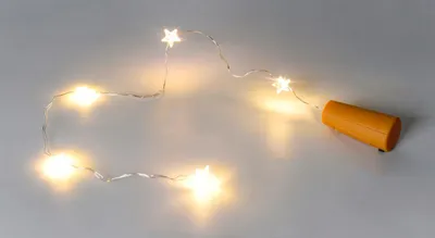Produktbild von Flaschenlicht 15 LEDs Lichterkette Korken Drahtlichterkette Dekolicht Partylicht, Variante:Stern