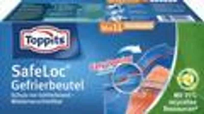 Produktbild von Toppits SafeLoc Gefriebeutel 36 x 1 L kein Gefrierbrand recycelt Beutel