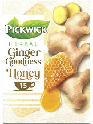 Produktbild von Pickwick Ginger Goodness Honig Kräutertee 26g – Aromatischer Ingwer-Honig Tee