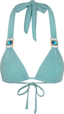 Produktbild von Moda Minx Bikinioberteil Lumiere Amour Triangle mit tollem Steinbesatz Powder Blue XS