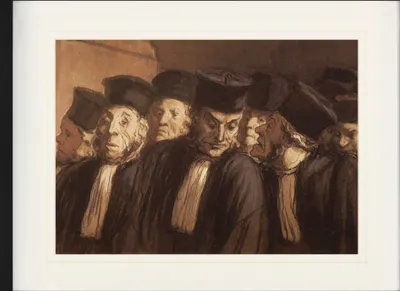 Produktbild von Honoré Daumier Gerahmtes Bild Mit Edlem Passepartout | Wand-Bilder | Im Bilderrahmen - Die Anwälte (60 x 80 cm)