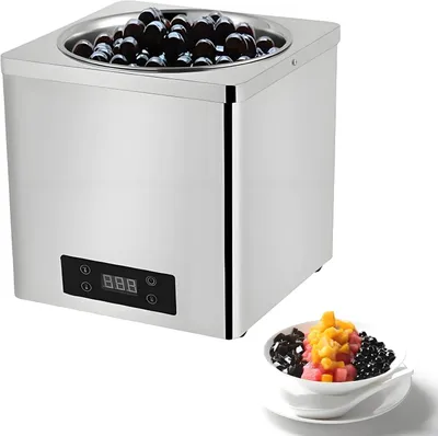Image de Réchaud électrique pour soupes - Plat chauffant pour buffets - Maintien au chaud des aliments - Acier inoxydable - 3 litres - Argenté