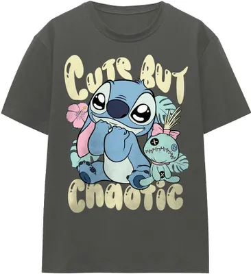 Produktbild von Lilo & Stitch - "Cute But Chaotic" T-Shirt für Damen TV19832 (L) (Holzkohle)