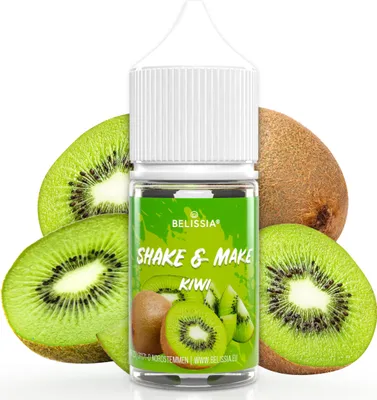 Produktbild von Belissia Shake and Make Kiwi Refill - 30 ml hochdosiertes Lebensmittelaroma - zum Nachfüllen - Für Backen, Speisen, Getränke, Shakes, DIY uvm