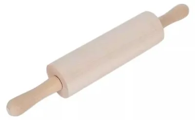 Image de Rouleau à pâtisserie en bois réglable pour la cuisine, dimensions 6 x 39 cm