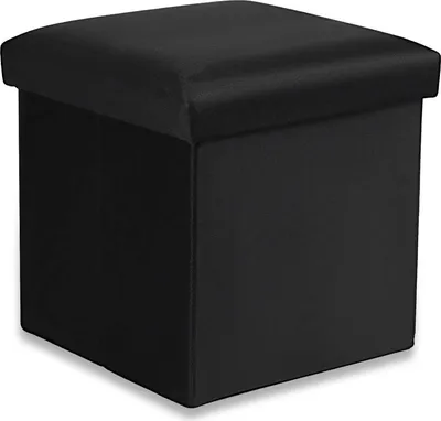Produktbild von Skladací puf M - 30x30x30cm zamatová čierna