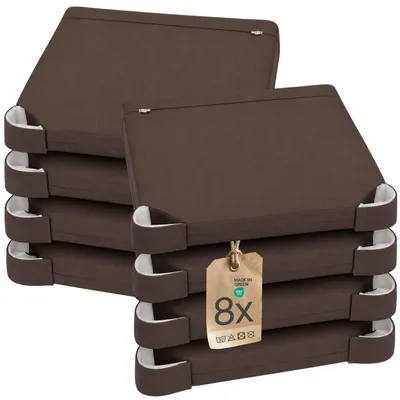 Produktbild von Sitzkissen Stuhlkissen Indoor & Outdoor 8er Set 40x40 cm - Braun - etérea Ella Stuhl Kissen Auflage