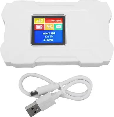 Immagine prodotto di Hotspot Wi-Fi 4G, 32 dispositivi, 300 Mbit/s, 3000 mAh, dispositivo mobile LTE alimentato tramite USB-C per l'uso in viaggio