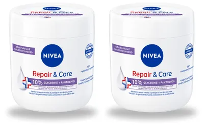 Produktbild von 2 x NIVEA Bodycreme Repair & Care Sensitive - mit 10% Glycerin & Panthenol - 400 ml - Vorteilspackung - 2 Stücke