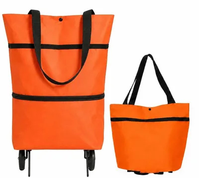 Imagen del producto de Bolsa de compra plegable 2 en 1 con ruedas