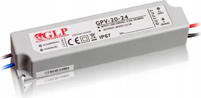 Zdjęcie produktu dla Zasilacz LED NAPIĘCIOWY 24V 24W 1A GPV-20-24 GLP IP67 HERMETYCZNY