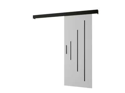 Obrázok produktu pre MOB, Posuvné dvere - 90 cm - Sharlene Y (biela matná + čierna matná + čierna)