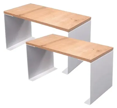 Produktbild von Küchenregal-Set (2-teilig) in Weiß