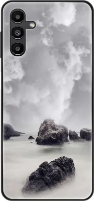 Produktbild von König Design Hülle kompatibel mit Samsung Galaxy A13 5G Kunststoff Soft Handyhülle - Handy Case Felsen Wolken