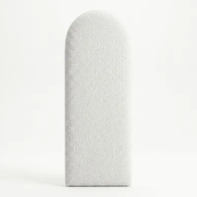 Produktbild von LIKMA Wandkissen Bouclé Polsterpaneel 100x20 cm Weiß Zaunform Lendekissen Bett Wandpolster Gepolstert Panel Bettkopfteil Stoff Quelle 01