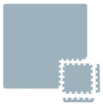 Imagen del producto de 9 láminas de suelo protector para puzzles, fitness - 30x30 cm, color gris - alfombra de suelo para gimnasio en casa