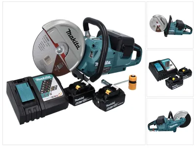 Produktbild von Makita DCE 090 RG2X1 Akku Trennschleifer 36 V ( 2x 18 V ) 230 mm Brushless + 2x Akku 6,0 Ah + Ladegerät