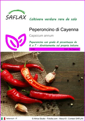 Immagine prodotto di SAFLAX  - Peperoncino di Cayenna - 20 semi - Capsicum