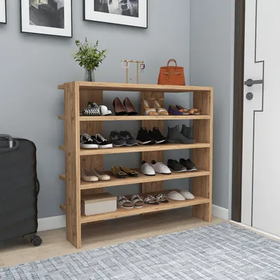 Produktbild von Skye Decor, Sargel - Atlantic Pine, Schuhschrank, 100 % MELAMINBESCHICHTETE SPANPLATTEN, Atlantische Kiefer, 75,6 x 31,4 x 72 cm
