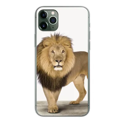 Produktbild von MuchoWow® Handyhülle Schutzhülle Hülle für iPhone 11 Pro Max Jungen - Löwe - Tiere - Kinder - Mädchen Silikon Softcase Handy Hülle - Schutz