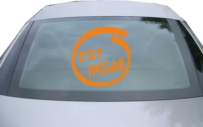 Produktbild von Indigos UG - Aufkleber Heckscheibe & Motorklappe DE2533 - orange - 600x596 mm - Roll Augen - Auto Scheiben Fenster Heckklappe Tuning Racing JDM - Die cut