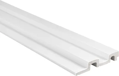 Produktbild von HEXIM Lamellenwand HDPS Polystyrol - Lamellen Wandverkleidung Akustikpaneele Wandpaneele Holz Imitat - (1 Paneel - weiß) 3D Wandpaneele Holzpaneele Bad