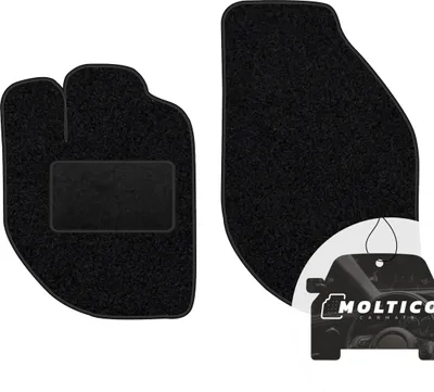 Produktbild von moto-MOLTICO Vorne Fußmatten Auto Velours Autoteppiche Schwarz Automatten Set 2-teilig passend für Volvo S70 1997-2000