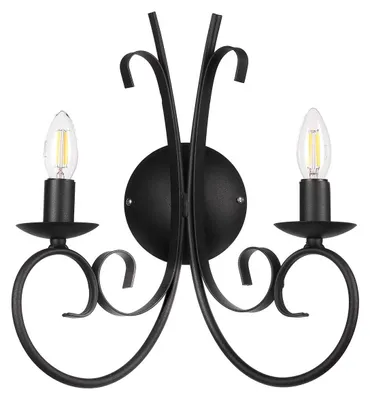 Productafbeelding van ONLI 4885/AP2N Wandlamp Pompei, 2 lampen, zwart