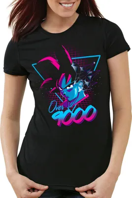 Produktbild von style3 Over 9000 Neon Damen T-Shirt vegeta power, Größe:XS