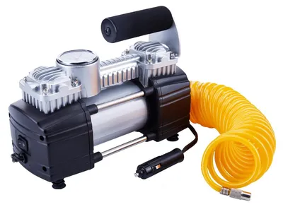Imagen del producto de Compresor de aire para inflar neumáticos - 12V, doble pistón - Presión máxima de trabajo: 150 PSI