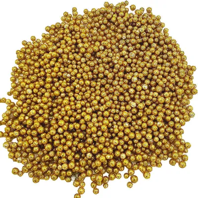 Produktbild von STYROPORKUGELN Polystyrol-Glitterkugeln 2-3mm 10g - gold