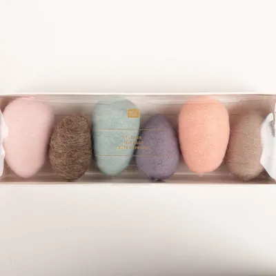 Produktbild von Rico Design Filzeier rosa blau 6er Set 6 x 4 cm