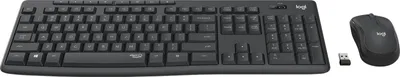 Produktbild von Logitech MK295 Silent - Tastatur-und-Maus-Set - kabellos - 2.4 GHz - Portugiesisch - Graphite