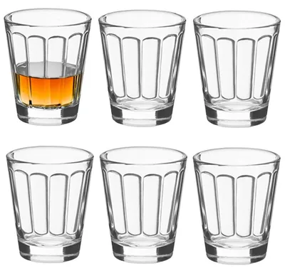 Produktbild von Alessandro Schnapsglaser Athena - 6x Stuck - Glas - 60 ml - hohes Schnapsglas