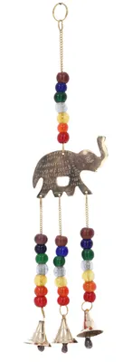 Produktbild von Mobile, Klangspiel mit Glöckchen, Indisches Windspiel - Elefant, Mehrfarbig, Messing,Glasperlen, 33*10*3 cm, Windspiele & Klangspiele