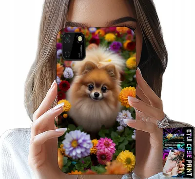 Immagine prodotto di Custodia Per Huawei Y5P - Cane Carino, Custodia Pomerania + Vetro