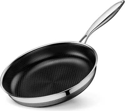Obrázek produktu pro Innerwell 28cm keramická pánev, nepřilnavá nerezová voštinová pánev - Třívrstvá indukční pánev