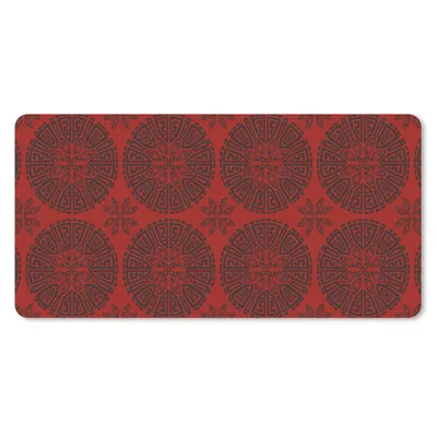Obrázok produktu pre Podložka pod myš - Čínština - vzory - červená - 80x40cm - Rohožka pod myš