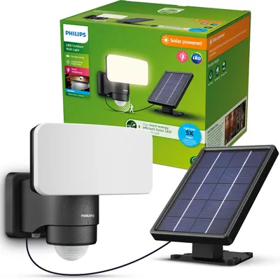 Zdjęcie produktu dla Philips Kinkiety Tylus 6 W, Czarny, Plastik, IP44, III, Współczesny, Ogród, Patio